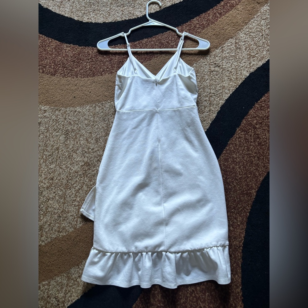 Lulus White Ruffle Hem Dress - Picture 5 of 8